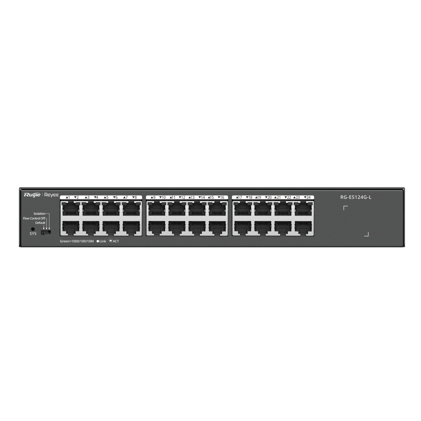 RG-ES124G-L, 24-Port 10/100/1000 Mbps Unmanaged Non-PoE Switch