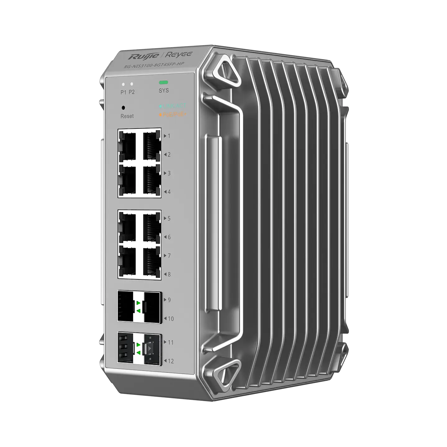 RG-NIS3100-8GT4SFP-HP True Industrial-Grade Switch Specially Designed for Harsh Environments