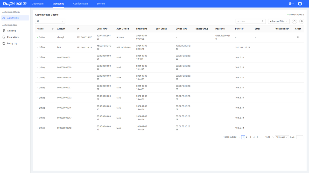 RG-OCE Identity Manager Debug Log