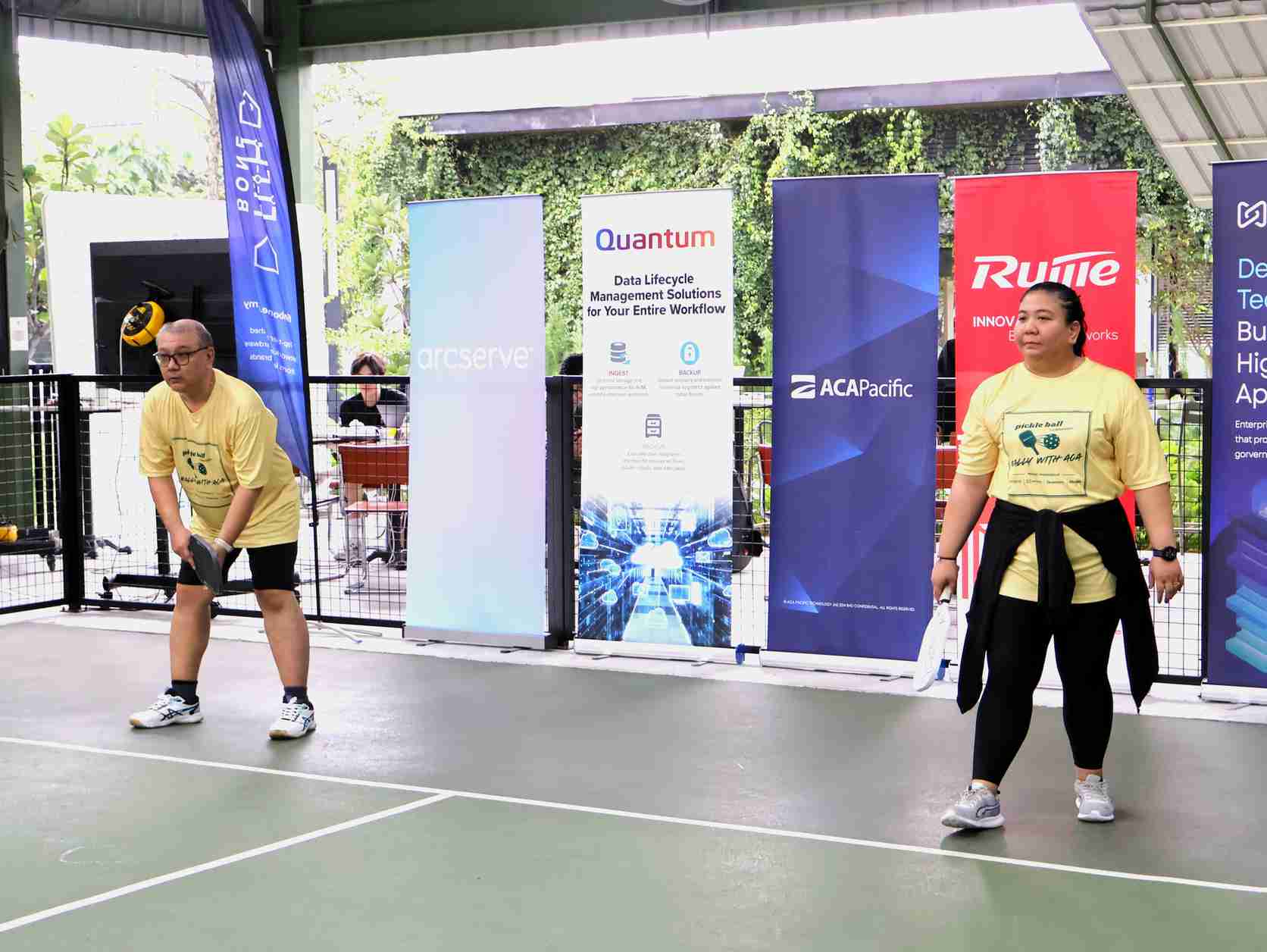 Channel partners posing for a group photo at the tournament