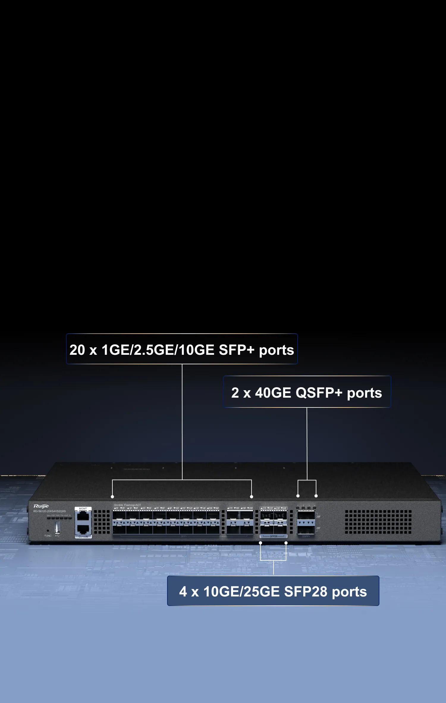 airi Campus Switches RG-S6120-24XMG4XS4VS-UP-H 24-Port 10G Managed