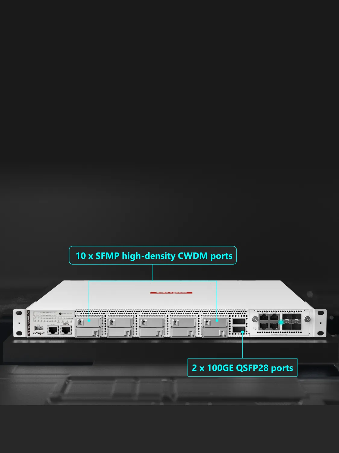 RG-S7610-10SFMP2CQ, 10-Port 1 RU SFMP 2.5GE Ultra-High-Density