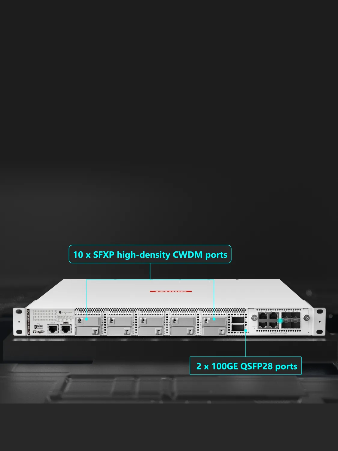 RG-S7610-10SFXP2CQ, 10-Port 1 RU SFXP 10GE Ultra-High-Density
