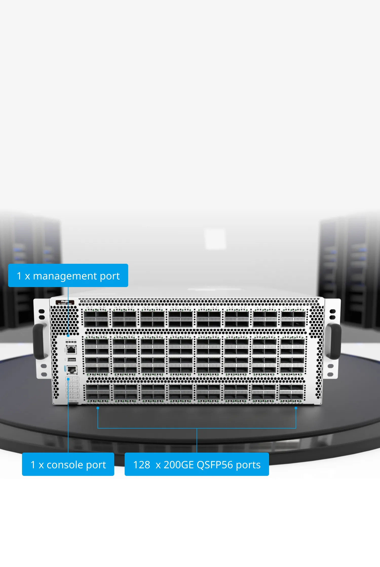RG-S6980-128DC – 128-Port 200GE Data Center Fixed Core Switch